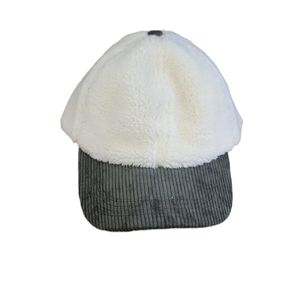 Cozy White and Gray Women's Hat